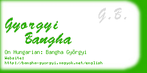 gyorgyi bangha business card