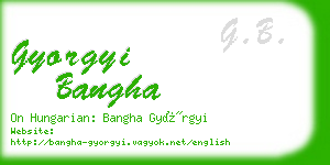 gyorgyi bangha business card